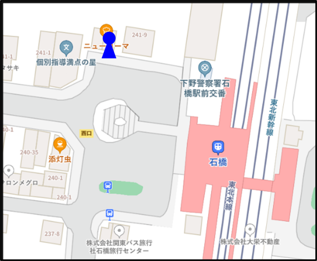 JR石橋駅 シャトルバス乗車場所
